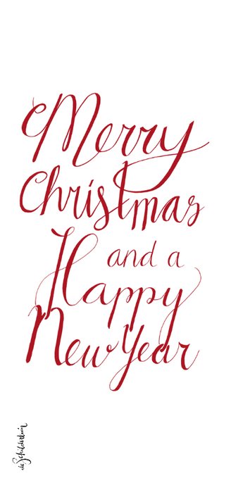 Kerst merry christmas rood 2