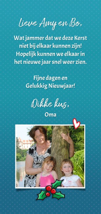 Kerst sokken Kerstman Rendier Achterkant
