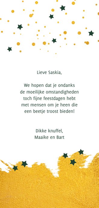 Kerst troostende woorden bij verdriet Achterkant
