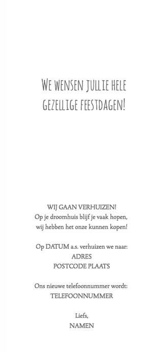 Kerst verhuizen sleutelboom zwart - HR 3