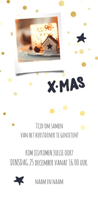 Kerstdiner uitnodiging / ZO Achterkant