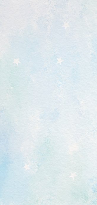 Kerstkaart blauw-groen aquarel met 3 kerstballen Achterkant