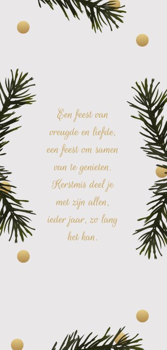 Kerstkaart confetti Achterkant
