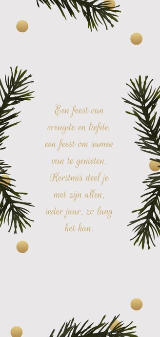 Kerstkaart confetti Achterkant