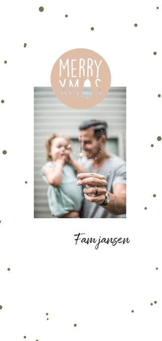 Kerstkaart kerstlabel - HM Achterkant
