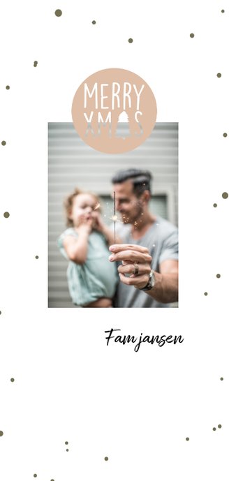 Kerstkaart kerstlabel - HM Achterkant