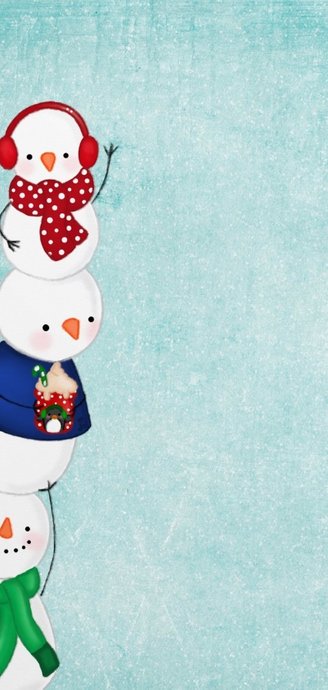 Kerstkaart kerstmis sneeuwmannen 2
