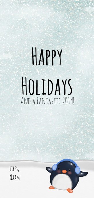 Kerstkaart kerstmis Yeti en kerst elfje 3