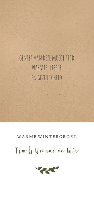 Kerstkaart kraft botanisch foto - BC Achterkant
