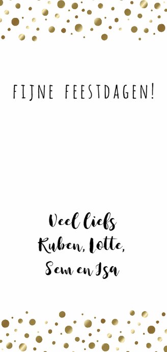Kerstkaart lang Merry everything Achterkant