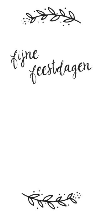Kerstkaart lang met foto, aanpasbare kleur - WW Achterkant