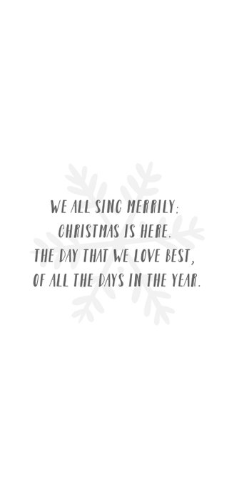 Kerstkaart langwerpig 'HO HO HO' met sneeuwvlokjes dubbel 2