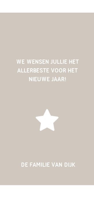 Kerstkaart langwerpig met foto's, ster en jaartal 2020 3
