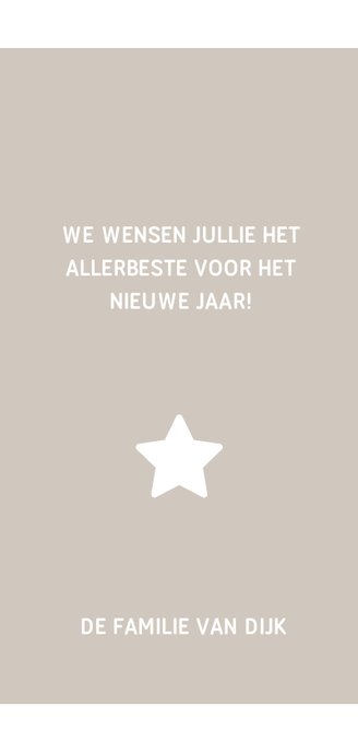 Kerstkaart langwerpig met foto's, ster en jaartal 2021 3