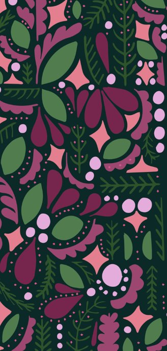 Kerstkaart 'MERRY' dubbel met illustraties 2