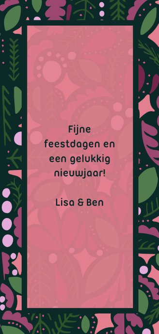 Kerstkaart 'MERRY' dubbel met illustraties 3