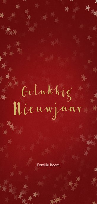 Kerstkaart met een gouden kerstboom - Een gouden kerst Achterkant