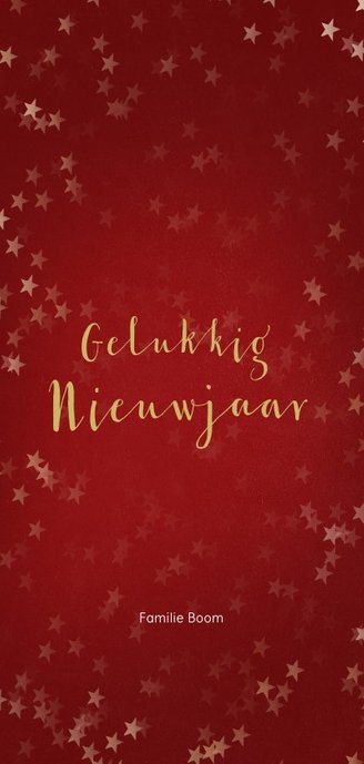 Kerstkaart met een gouden kerstboom - Een gouden kerst Achterkant