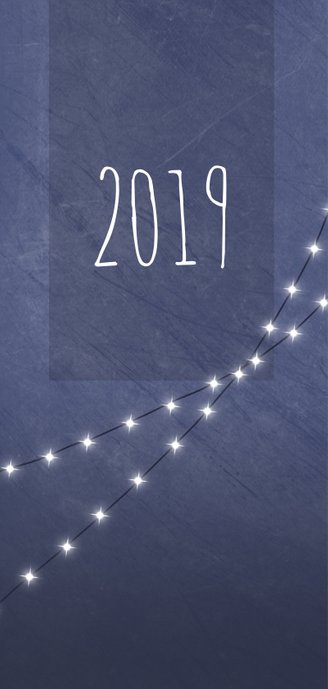 Kerstkaart met foto en lichtjes 2019 2