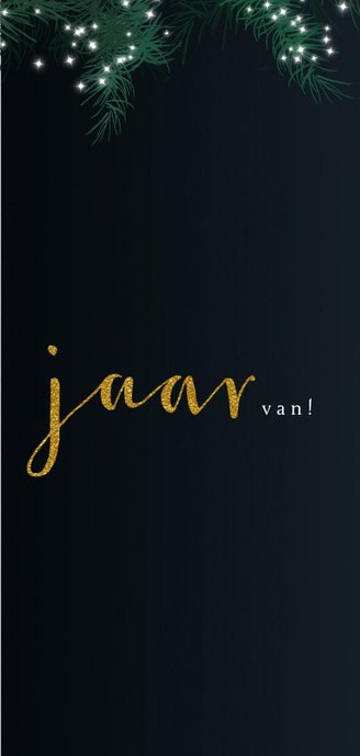 Kerstkaart modern 2020-2021, kersttakjes en 'geniet' 3