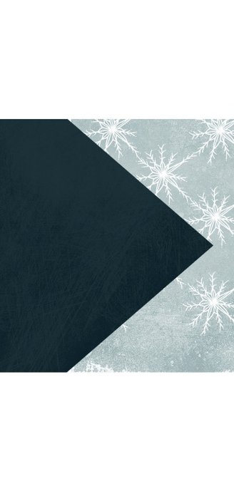 Kerstkaart modern met patroon van witte kristallen 2