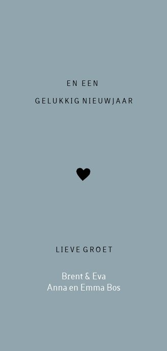 Kerstkaart quote lieve kerstgroet - BC Achterkant