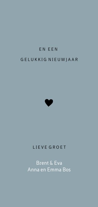 Kerstkaart quote lieve kerstgroet - BC Achterkant