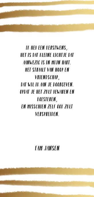 Kerstkaart streep foto -HM Achterkant