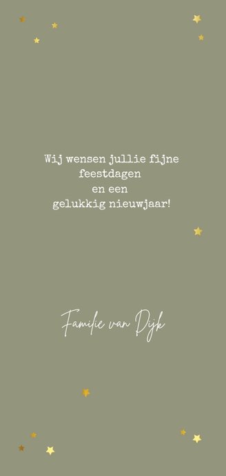Kerstkaart twinkle twinkle little star Achterkant