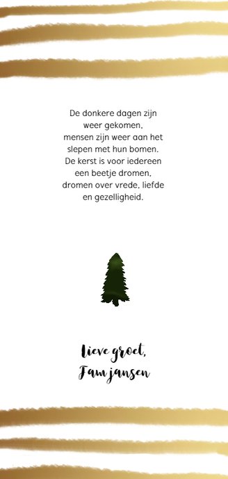 Kerstkaart verf streep - HM Achterkant