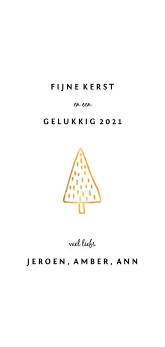 Kerstkaart warm wishes goudlook met foto Achterkant