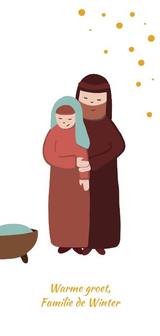 Kerstkaart wijze uit het oosten & kerstverhaal 3