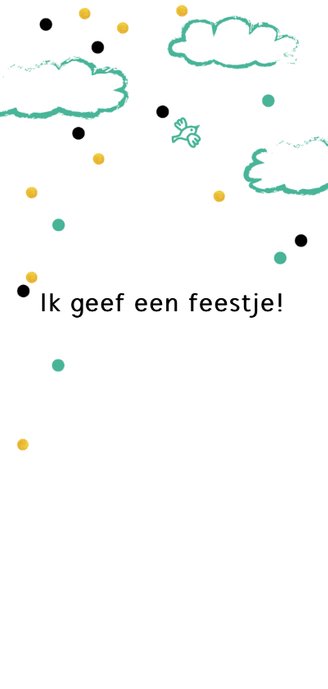 Kinderfeestje drie jaar jongen luchtballon confetti 2