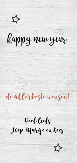 Langwerpige kerstkaart Achterkant