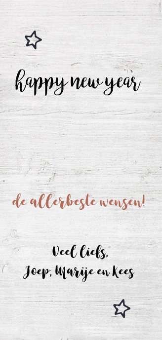 Langwerpige kerstkaart Achterkant
