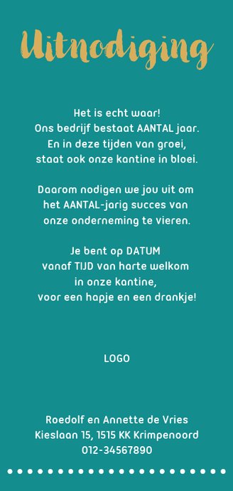 Leuke uitnodiging voor een borrel van de zaak of zomaar 3