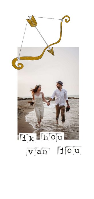 Leuke valentijnskaart met quote over liefde met illustraties 2