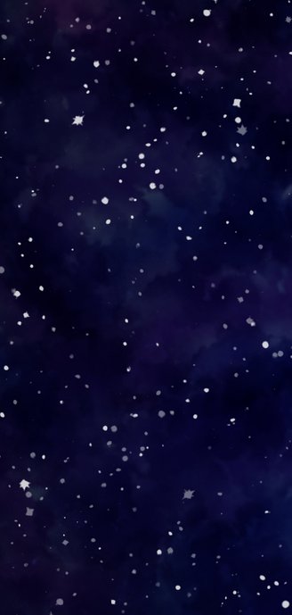 Menükarte zum Hochzeitsdinner im Galaxy Design Rückseite