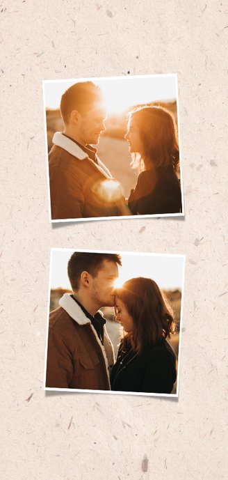 Menükarte zur Hochzeit mit Tauben natürlicher Look 2