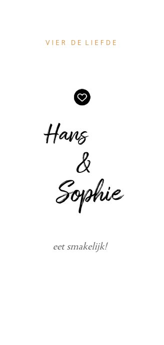Menukaart - langwerpig met foto's Achterkant