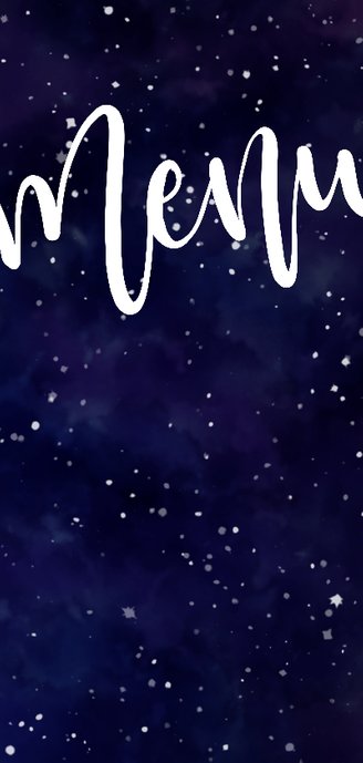 Menukaart 'MENU' Galaxy 2