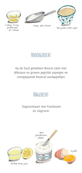 Menukaart recept taart 3