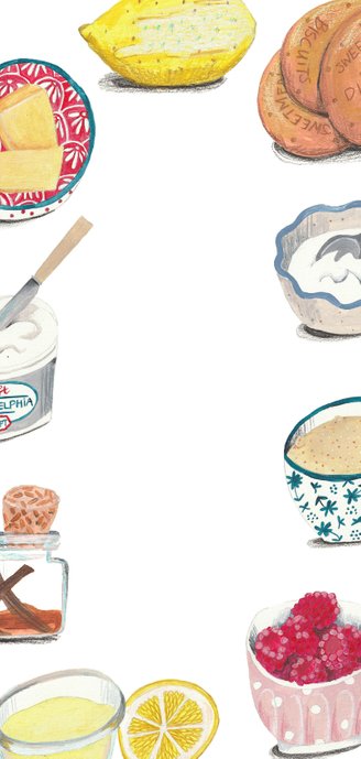Menukaart recept taart Achterkant