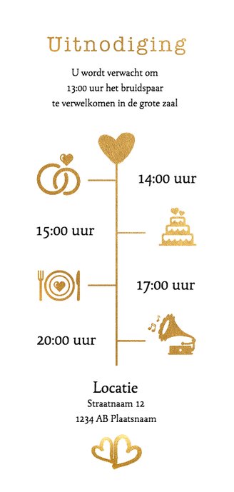 Mrs & Mrs goud kalender langwerpig - BK Achterkant