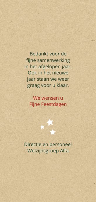 Nieuwjaar Laten we samen een mooi jaar maken Achterkant