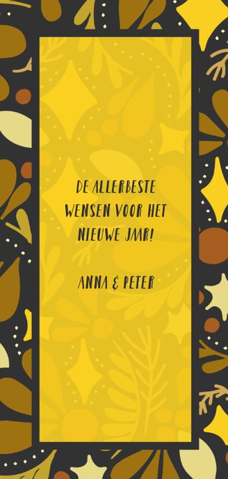 Nieuwjaarskaart '2019' dubbel met illustraties 3