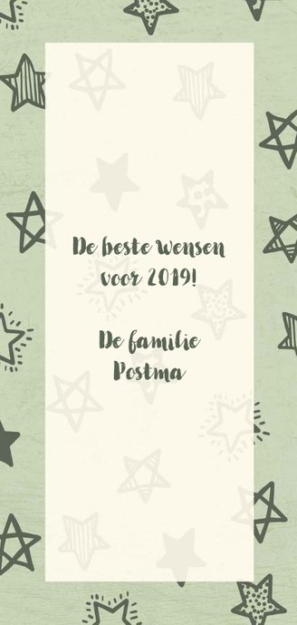 Nieuwjaarskaart '2019' met sterren 3