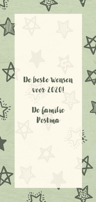 Nieuwjaarskaart '2020' met sterren 3