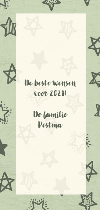 Nieuwjaarskaart '2020' met sterren 3