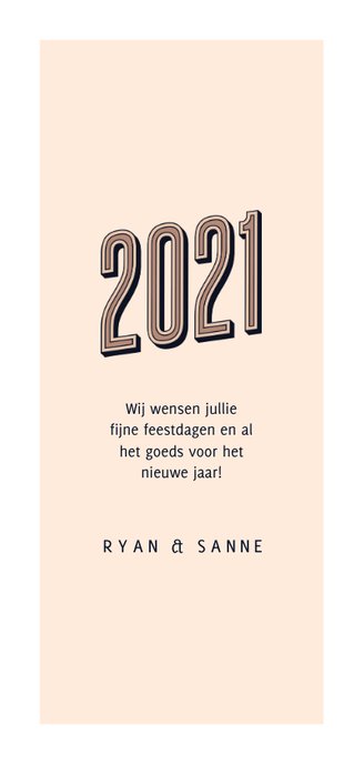 Nieuwjaarskaart foto retro 2021 happy new year Achterkant